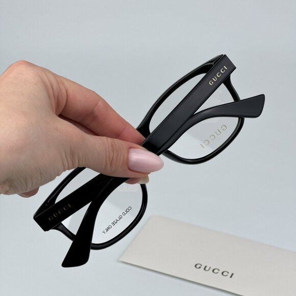 Gucci GG1344O 001 BRAND NEW Eyeglasses Black Square Men - Picture 4 of 12